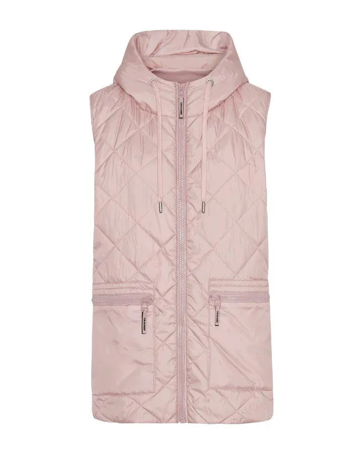 Aerial04 Quilted Hooded Hip Length Vest