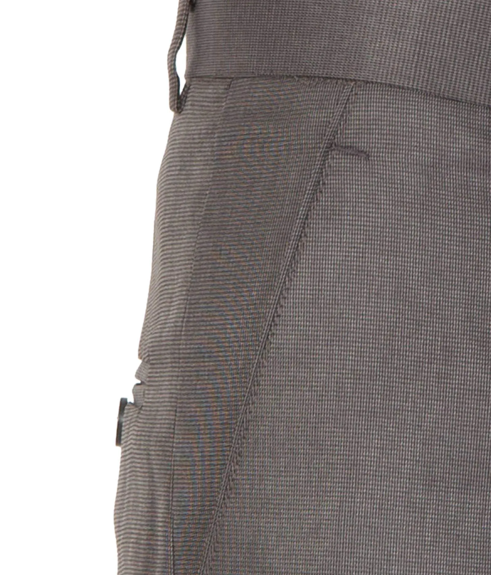 American-Elm Men Brown Solid Cotton Formal Trouser