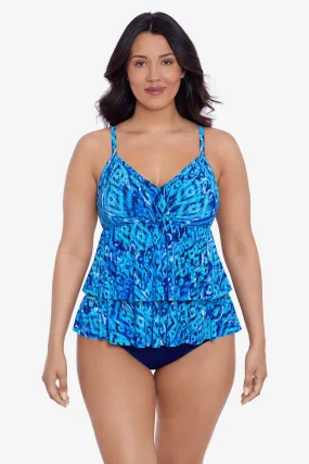 Bali Brocade Plus Size Leona Tankini Top