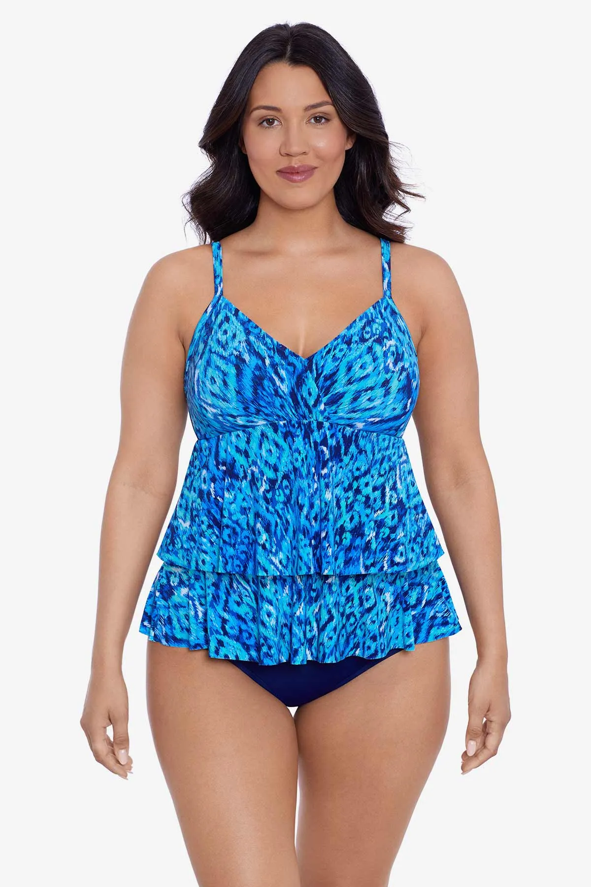 Bali Brocade Plus Size Leona Tankini Top