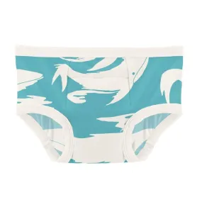 Bamboo Training Pants - Glacier Cloud Whales