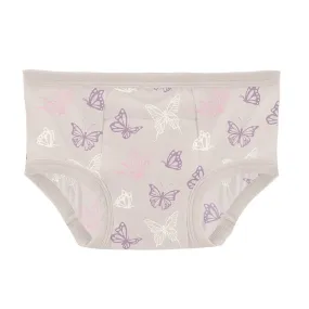Bamboo Training Pants - Latte Butterflies