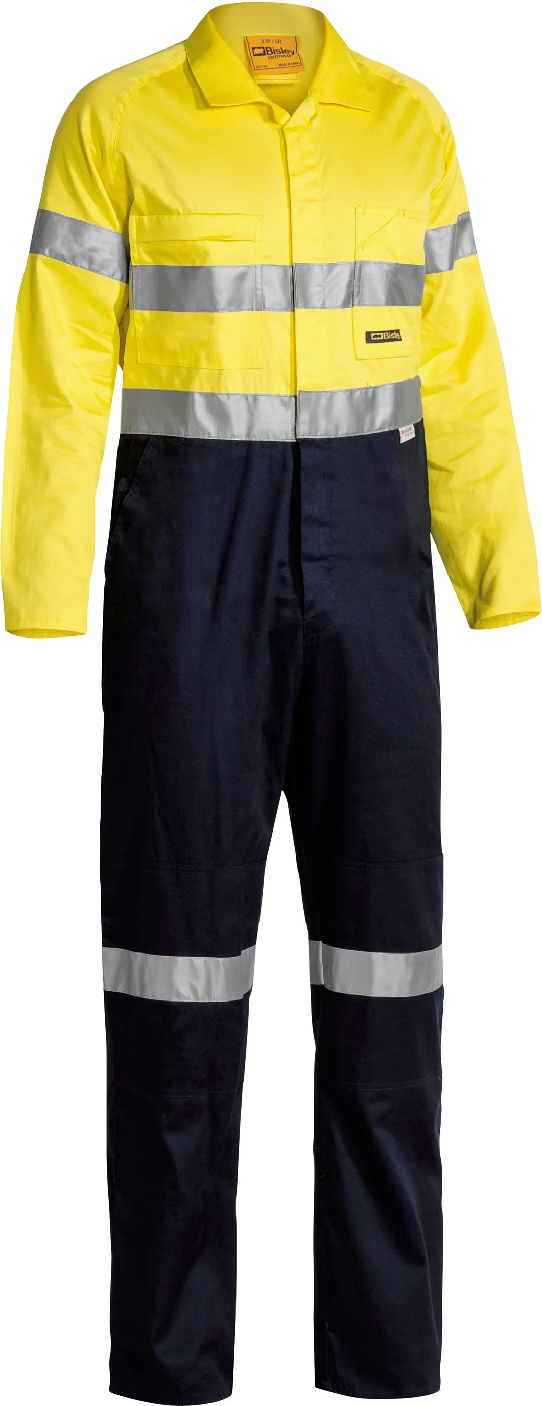 BC6719TW Bisley 2 Tone Hi Vis Lightweight Overalls 3M Reflective Tape - Long
