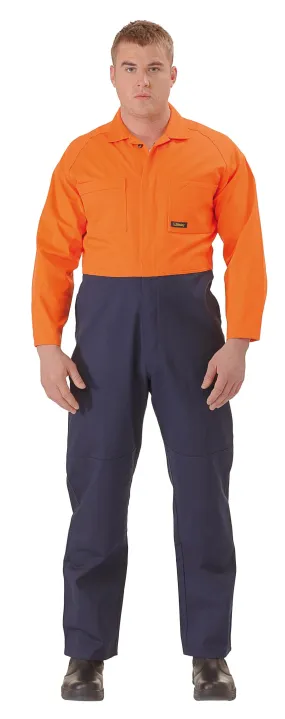Bisley 2 Tone Hi Vis Coveralls Regular Weight - Orange/Navy (BC6357)