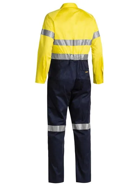 BISLEY 2 Tone Hi Vis Lightweight Coveralls 3m Reflective Tape BC6719TW