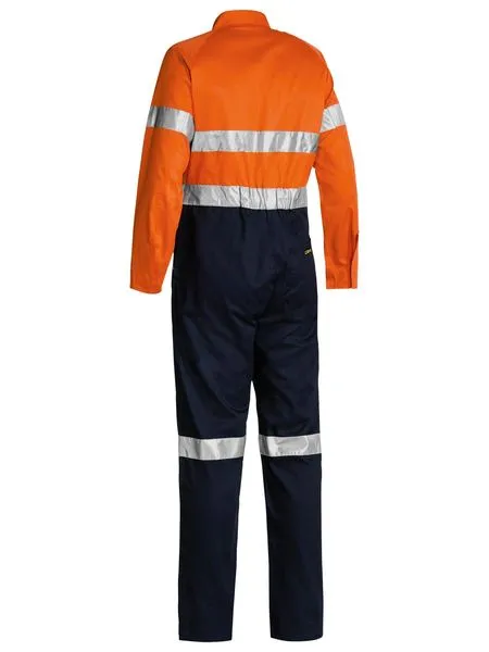 BISLEY 2 Tone Hi Vis Lightweight Coveralls 3m Reflective Tape BC6719TW