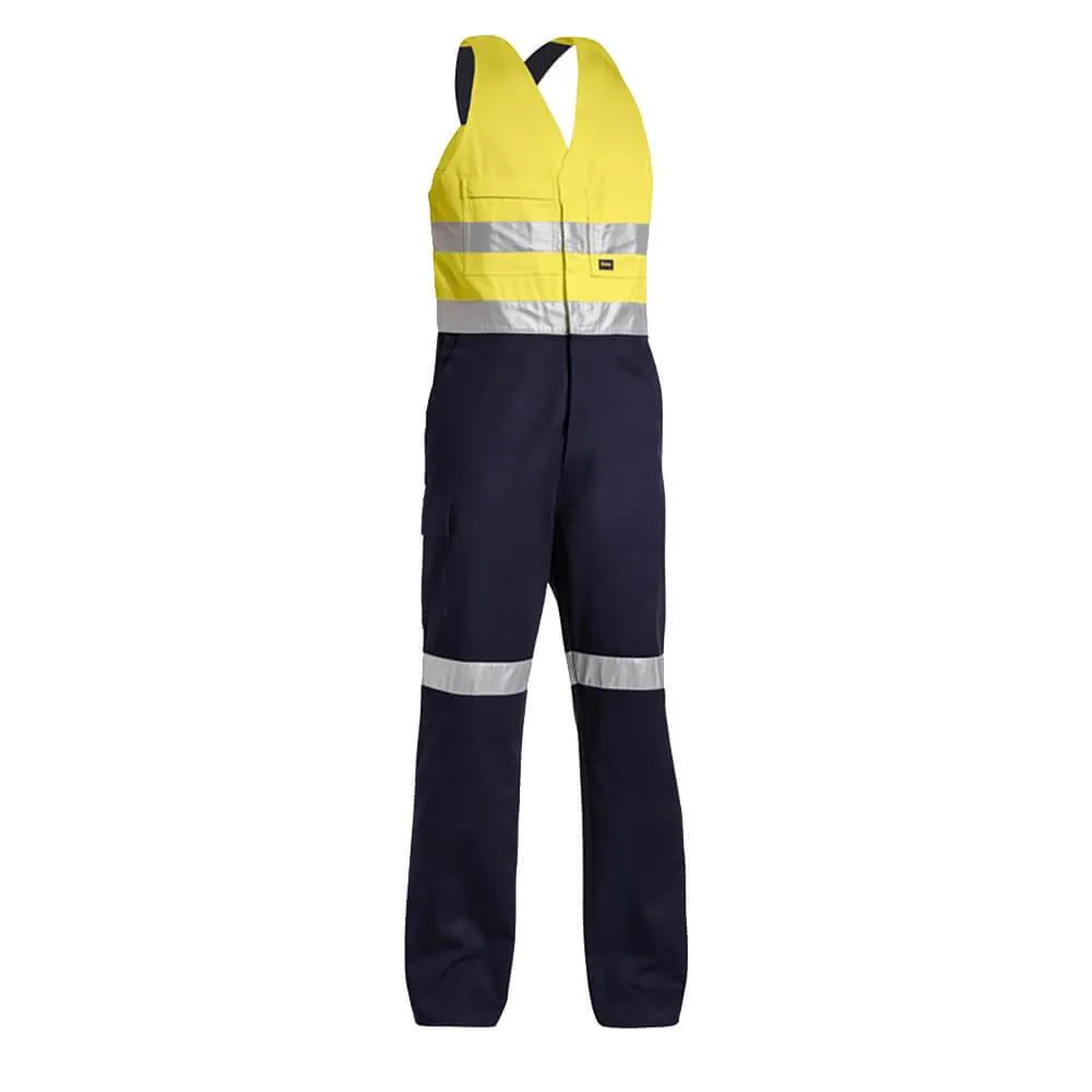 Bisley BAB0359T Hi-Vis Taped Action Back Overall Yellow/Navy