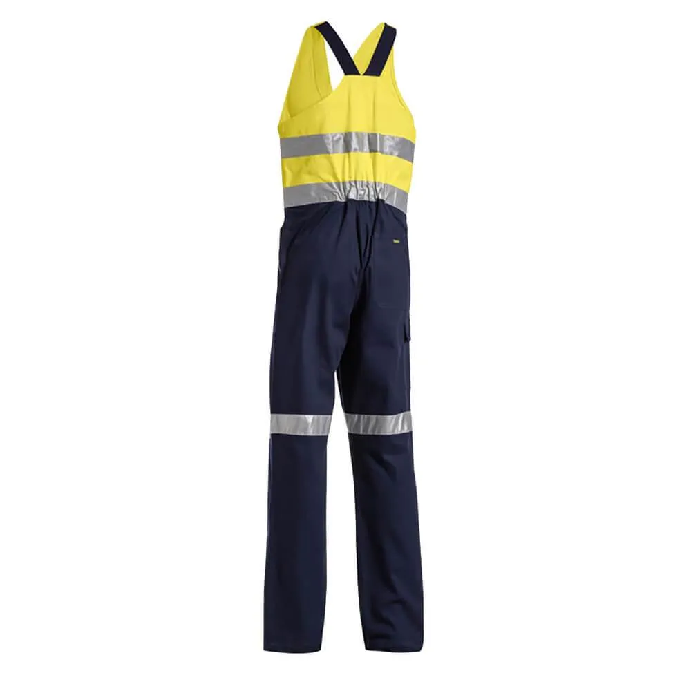 Bisley BAB0359T Hi-Vis Taped Action Back Overall Yellow/Navy