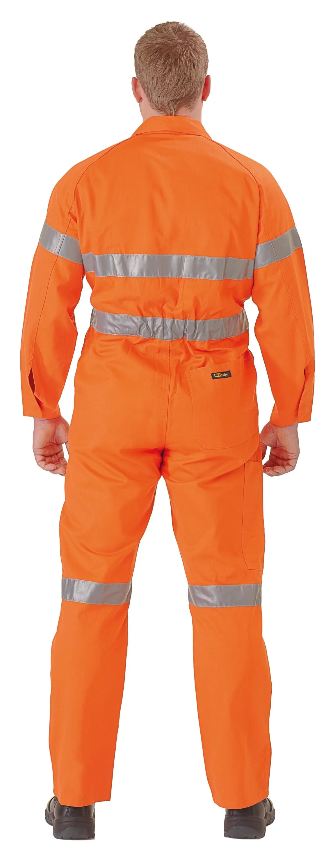 Bisley Hi Vis Coveralls 3M Reflective Tape - Orange (BC607T8)