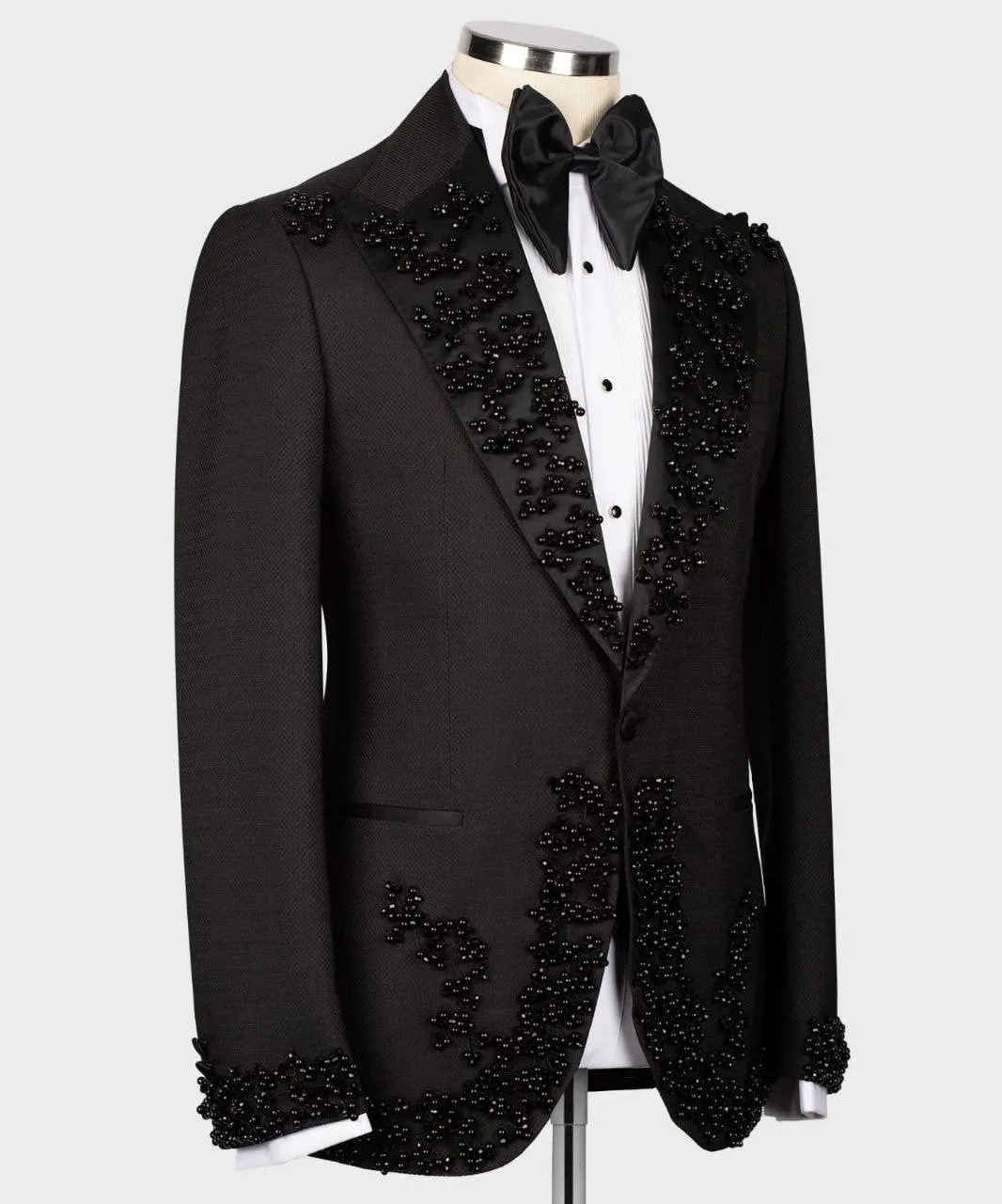 Black Decorative Lapel Tuxedo