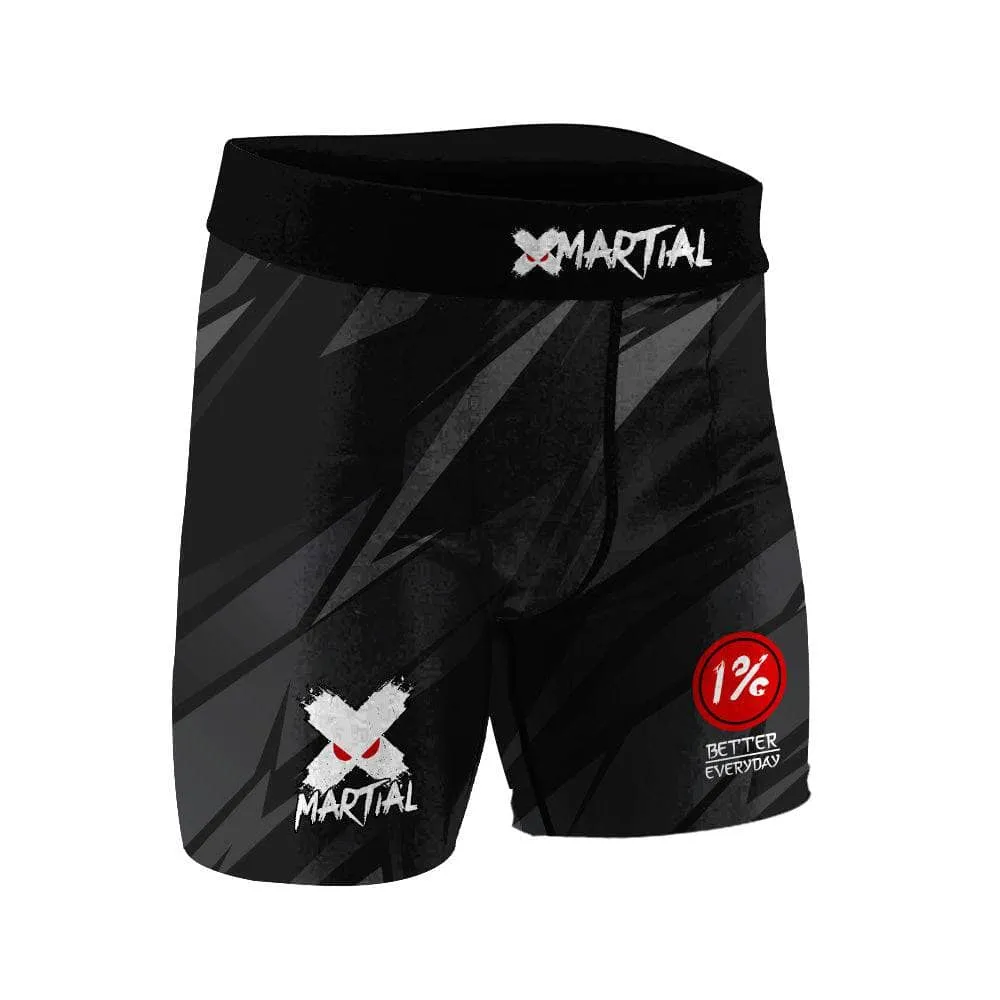 Black Steel BJJ/MMA Compression Shorts