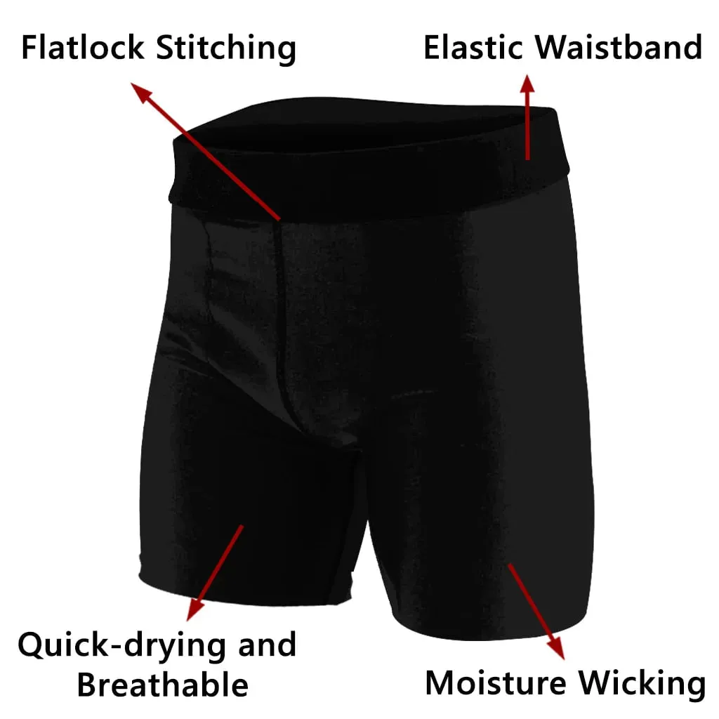 Black Steel BJJ/MMA Compression Shorts