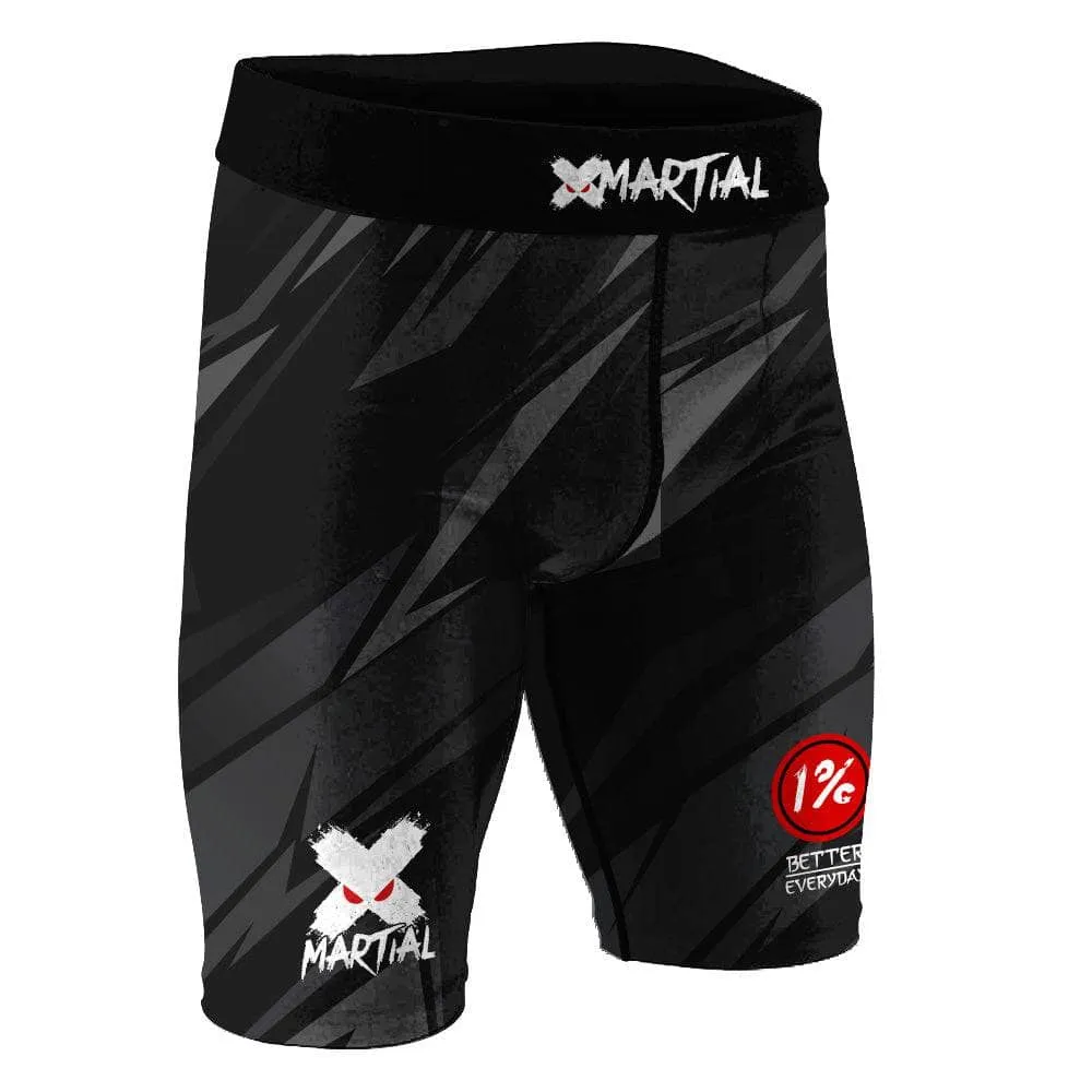 Black Steel BJJ/MMA Compression Shorts