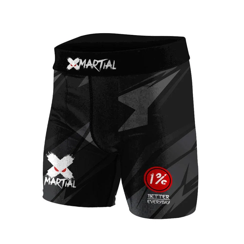 Black Steel BJJ/MMA Compression Shorts