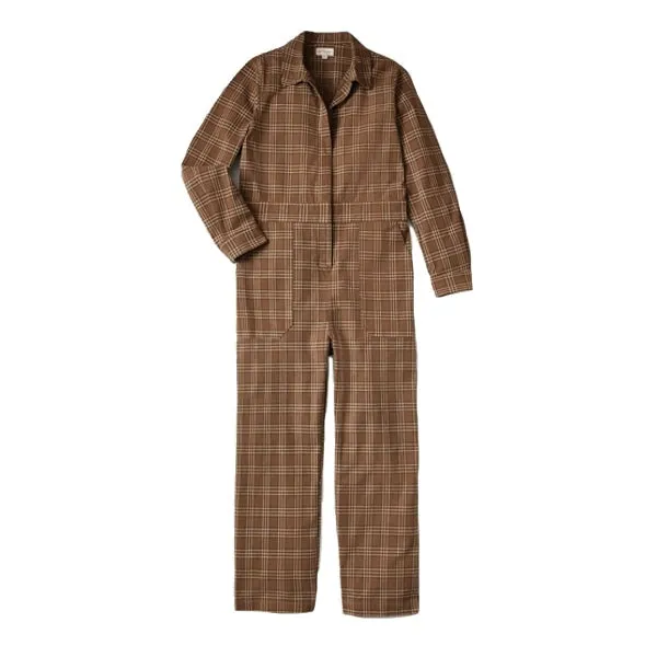 BRIXTON Mersey Coveralls Women's Washed Brown/Black