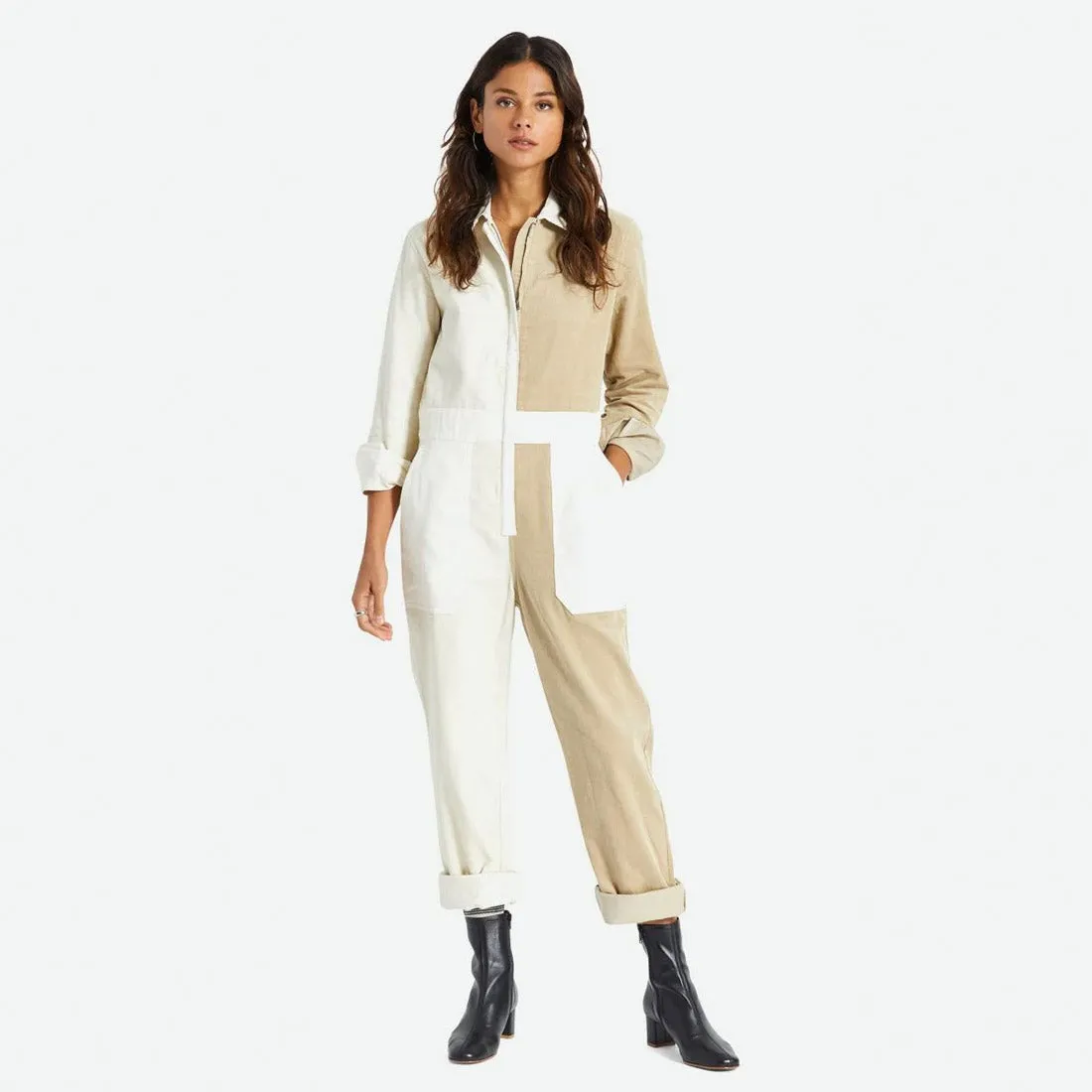 BRIXTON Women's Mersey Coverall - Dove Vanilla