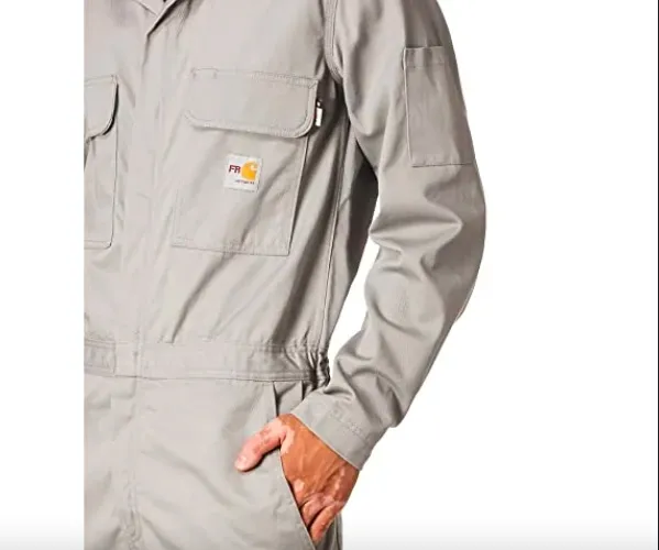 Carhartt Big Men's FR Long Sleeve Twill Coveralls Gray (Size: 4XL Short) NWT