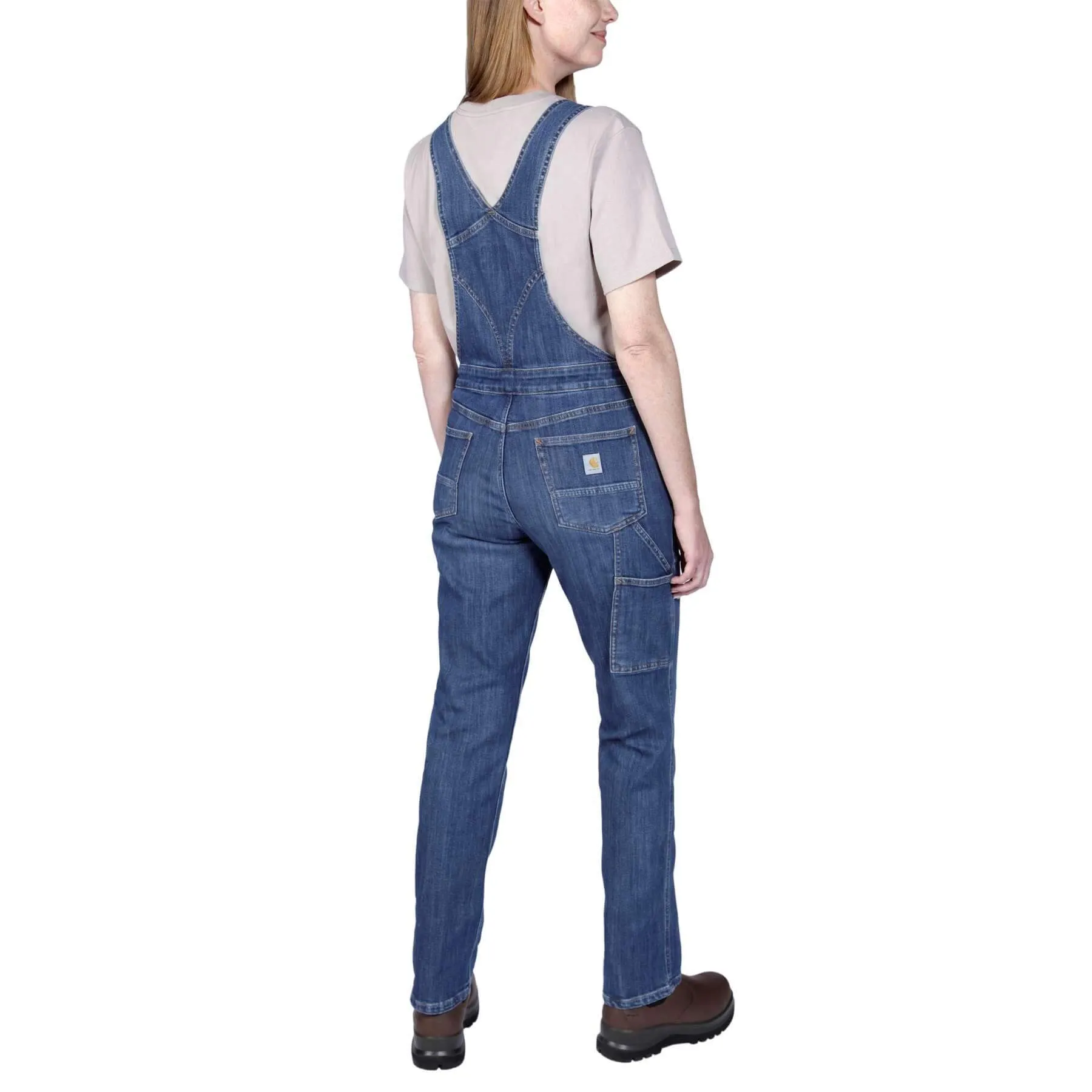 Carhartt Womens Relaxed Fit Stretch Denim Bib Overalls 106002