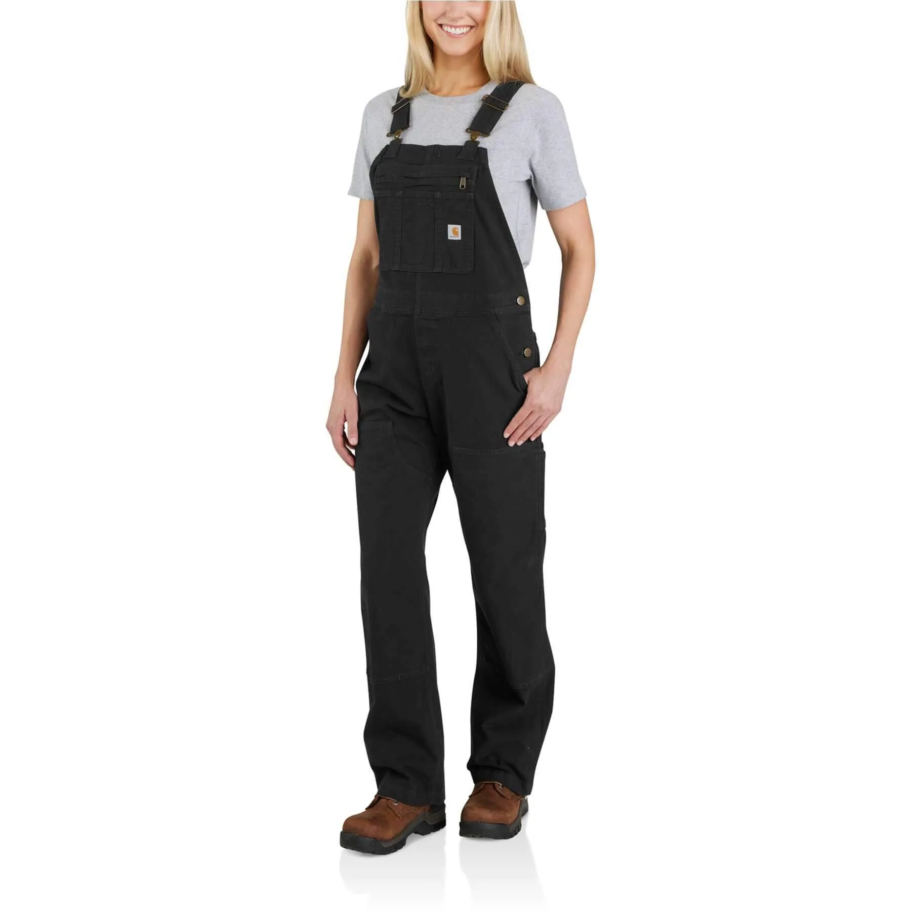 Carhartt Womens Rugged Flex Loose Fit Canvas Crawford Bib Overalls 102438
