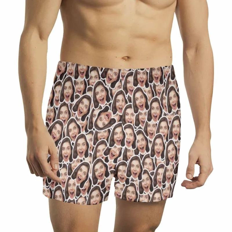 Custom Face All Boxer Shorts Pure Cotton Shorts for Men