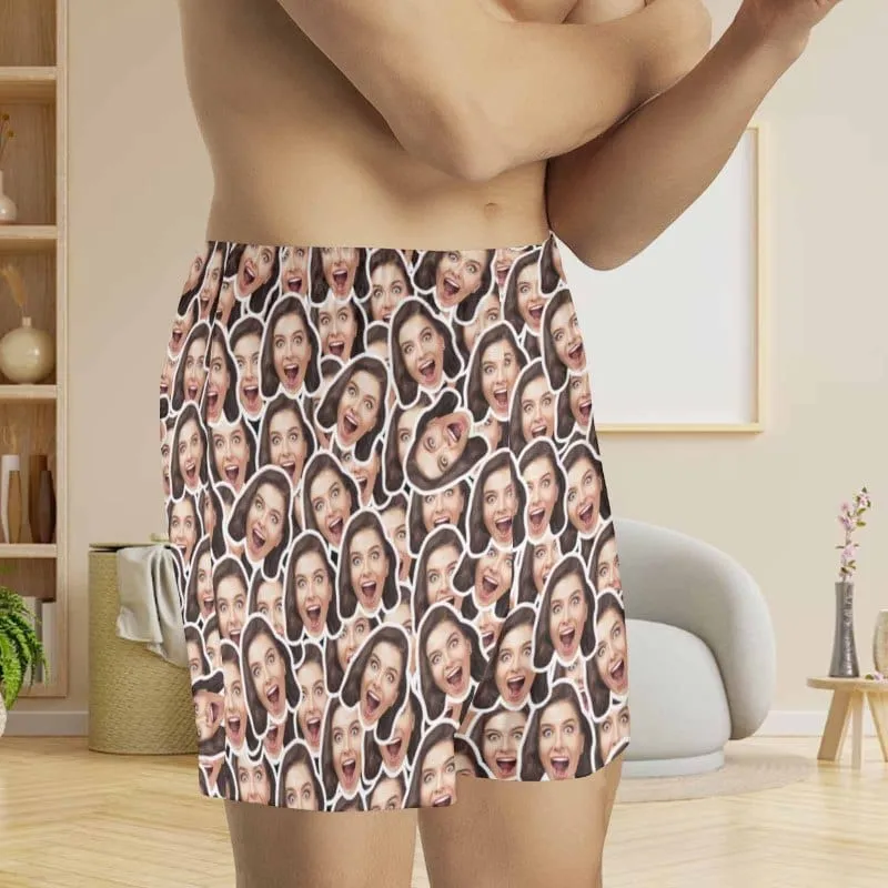 Custom Face All Boxer Shorts Pure Cotton Shorts for Men