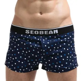 Dark Blue Polka Dot Boxer