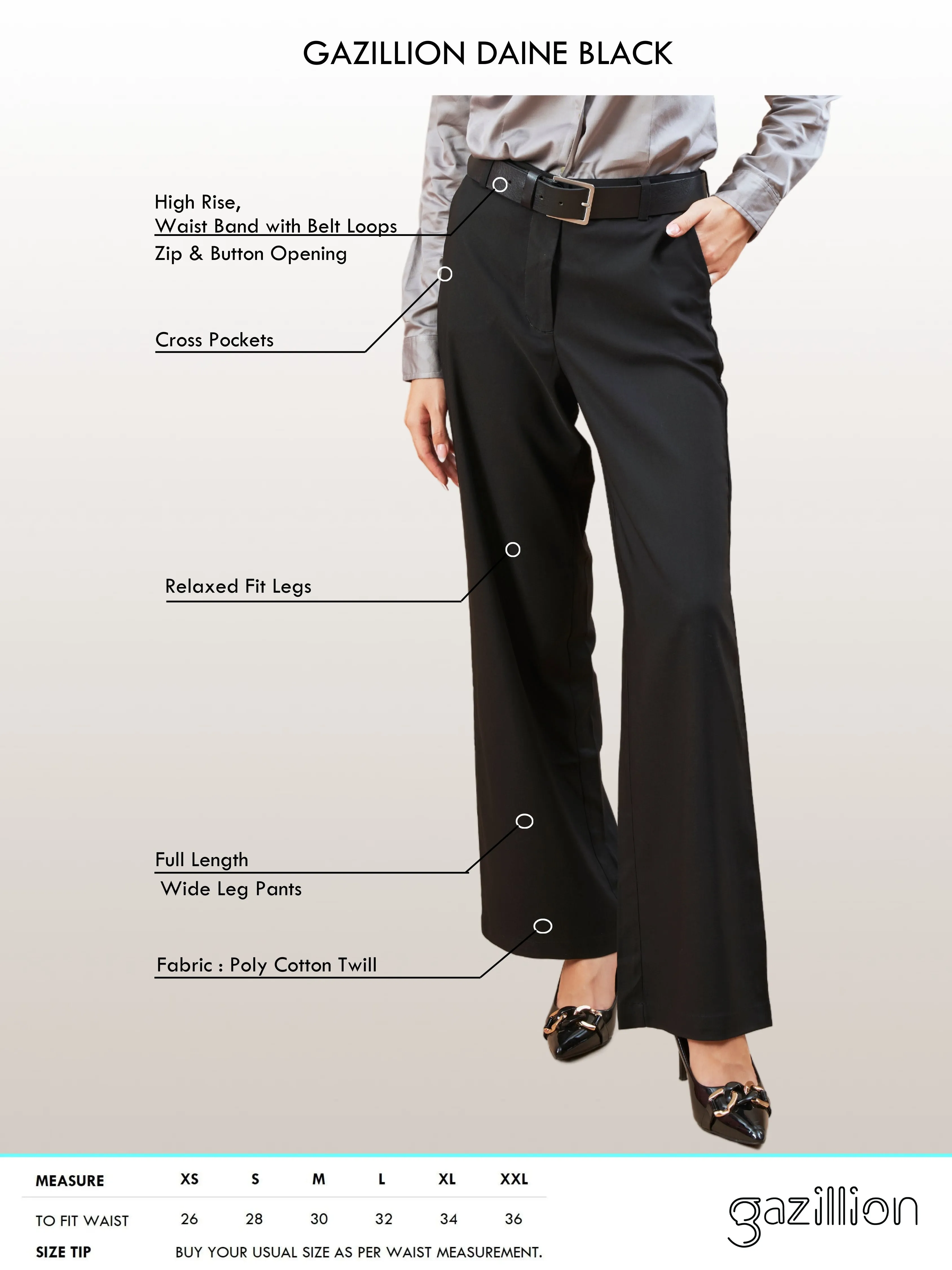 Diane Black Formal Trousers