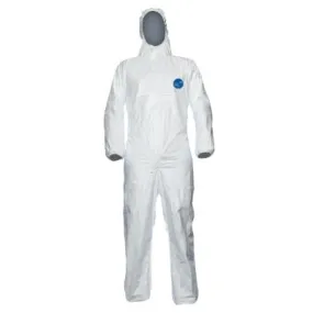 DuPont™ Tyvek Xpert Type 5/6 Coverall with Hood, White, Large, TY198SWHLG0025LA