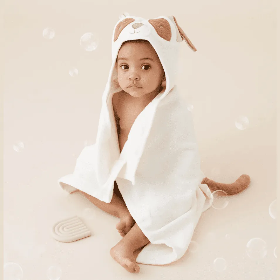 Elegant Baby Bath Wrap - Puppy