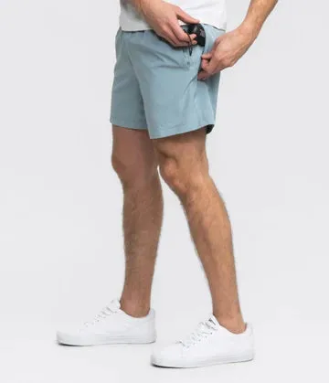 Everyday Hybrid Shorts • Stone Blue