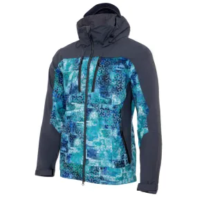FHM Gale Fishing Jacket Mens Waterproof 20000 mm Print Blue