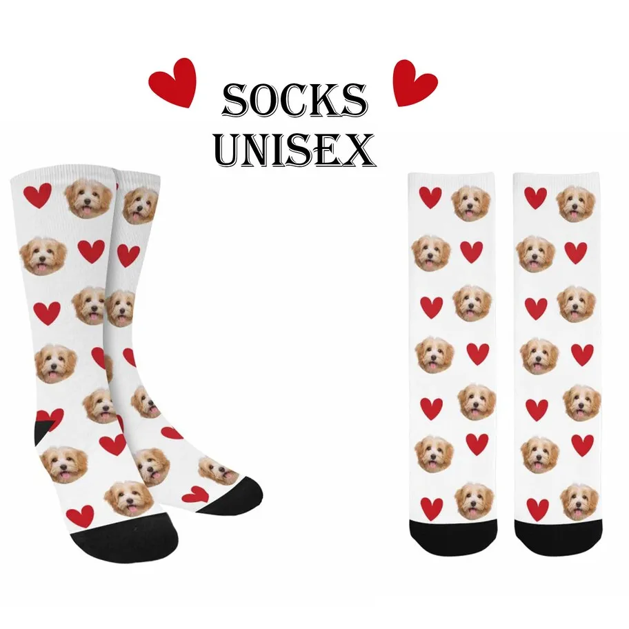 Flannel Fleece Onesie Pajamas Custom Face Love Heart Jumpsuit Homewear