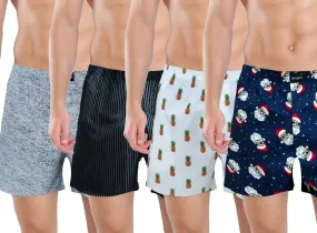 Grey, White, Navy, & Santa Boxers Combo