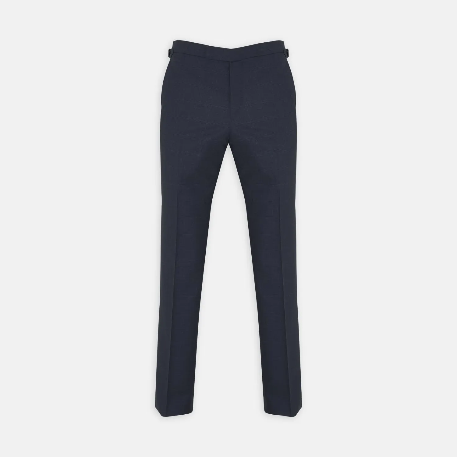 Harry Navy Check Wool Trousers