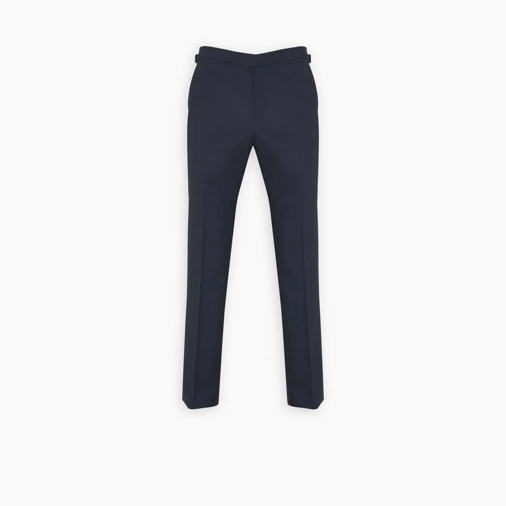 Harry Navy Check Wool Trousers