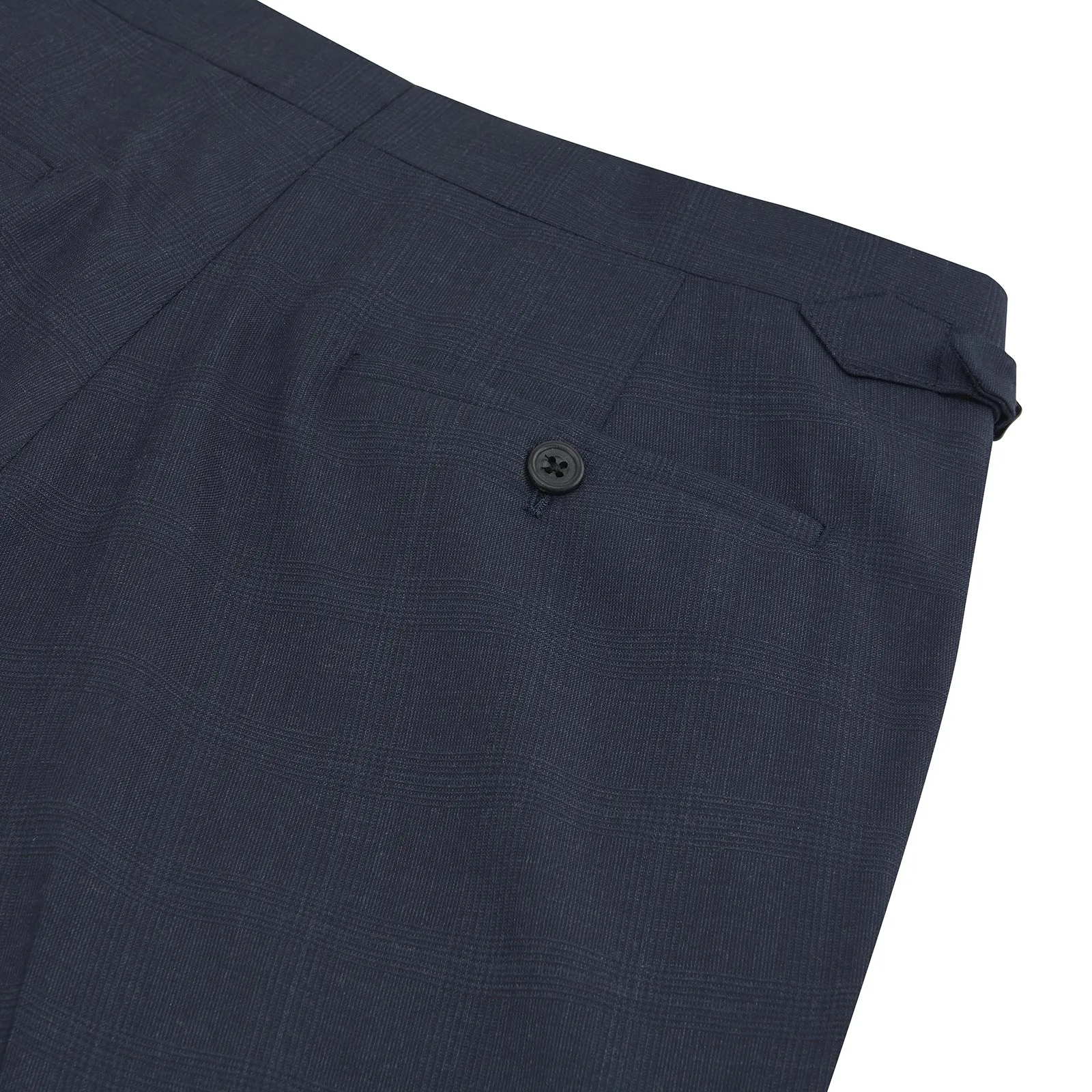 Harry Navy Check Wool Trousers