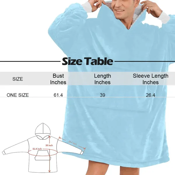 【Highly Recommend】 #Top 1 Wearable Blanket Hoodie Custom Faces Blanket Hoodie for Women Personalized Oversized Hoodie Fleece Blanket Photo Gifts
