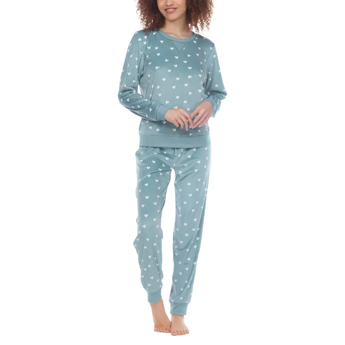 Honeydew Women's Plus 2-Pc Super Soft Fleece Velour Pajama Lounge Set