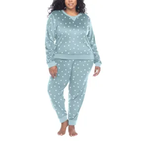 Honeydew Women's Plus 2-Pc Super Soft Fleece Velour Pajama Lounge Set