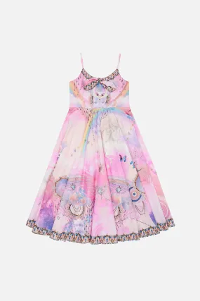 KIDS TIE FRONT MAXI DRESS 12-14 WINGS OF PEGASUS