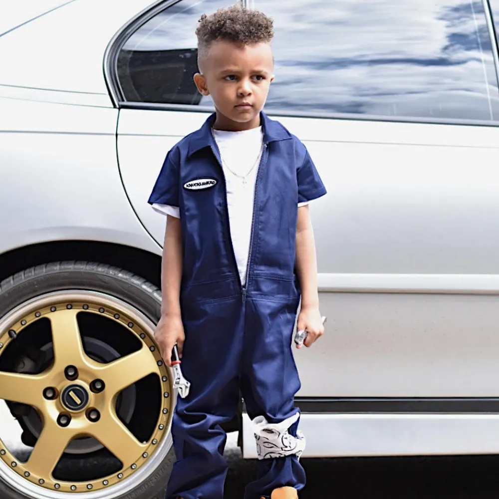 Knuckleheads  Infant and Toddler Navy Mechanic Coverall