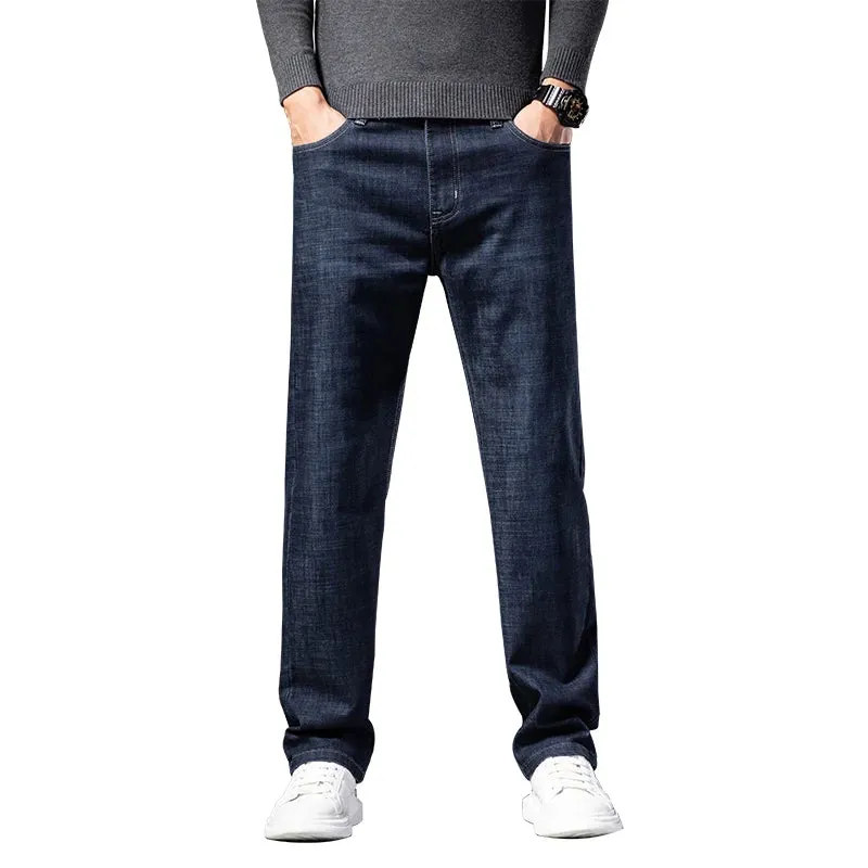 KSTUN Men Jeans Stretch Classic Business Casual Pants Straight Cut Men's Clothing 2024 New Man Trousers Jeans Male Denim Pants