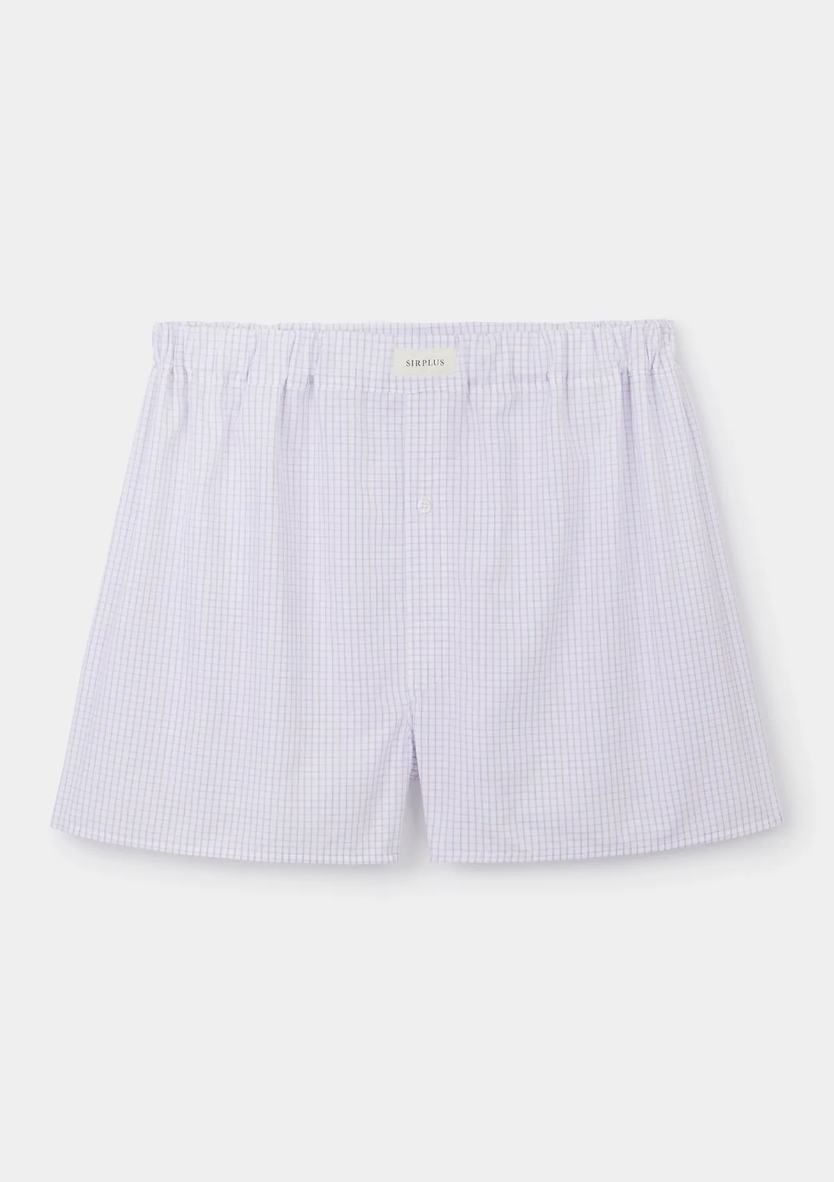 Lilac Check Cotton Boxer Shorts