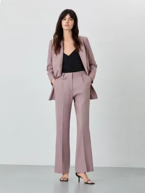 Loose Fit Trousers In Viscose Linen Blend