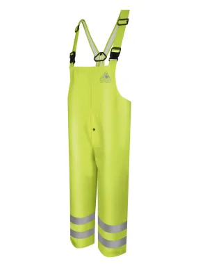 Men's Flame-Resistant Hi-Vis Rain Bib Overall - BXN4 - Yellow