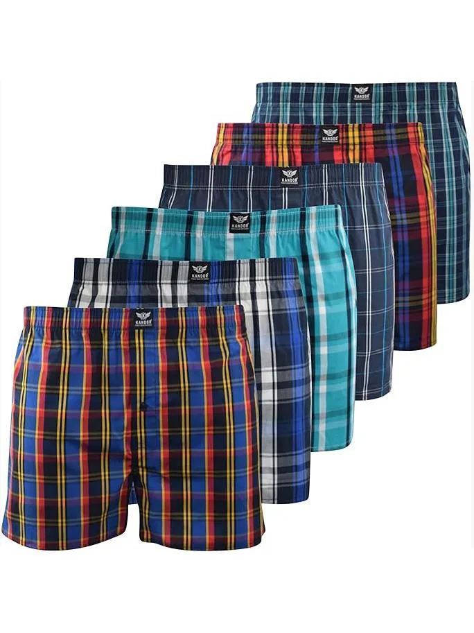 Men's Hexster Woven Boxers 6pk Assorted Check