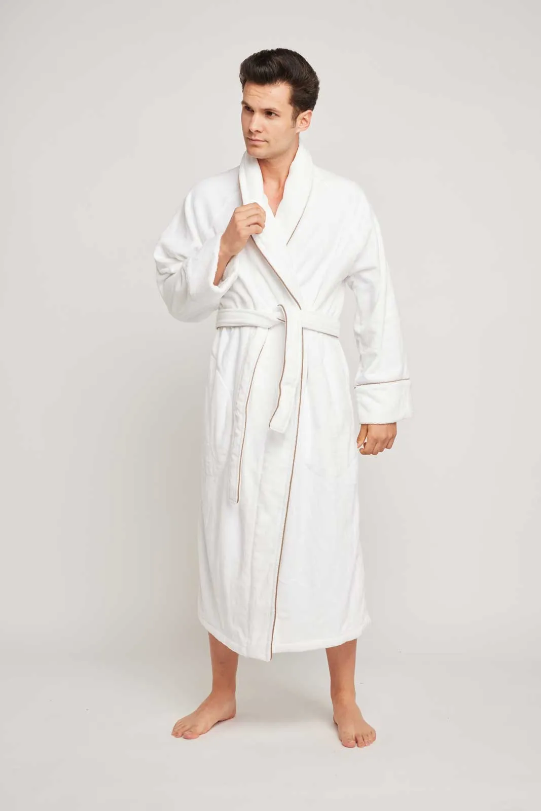 Organic Cotton Velour Robe - Mens