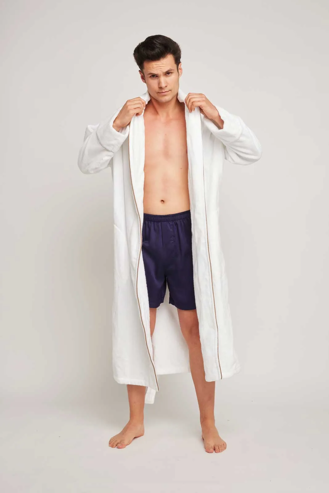 Organic Cotton Velour Robe - Mens