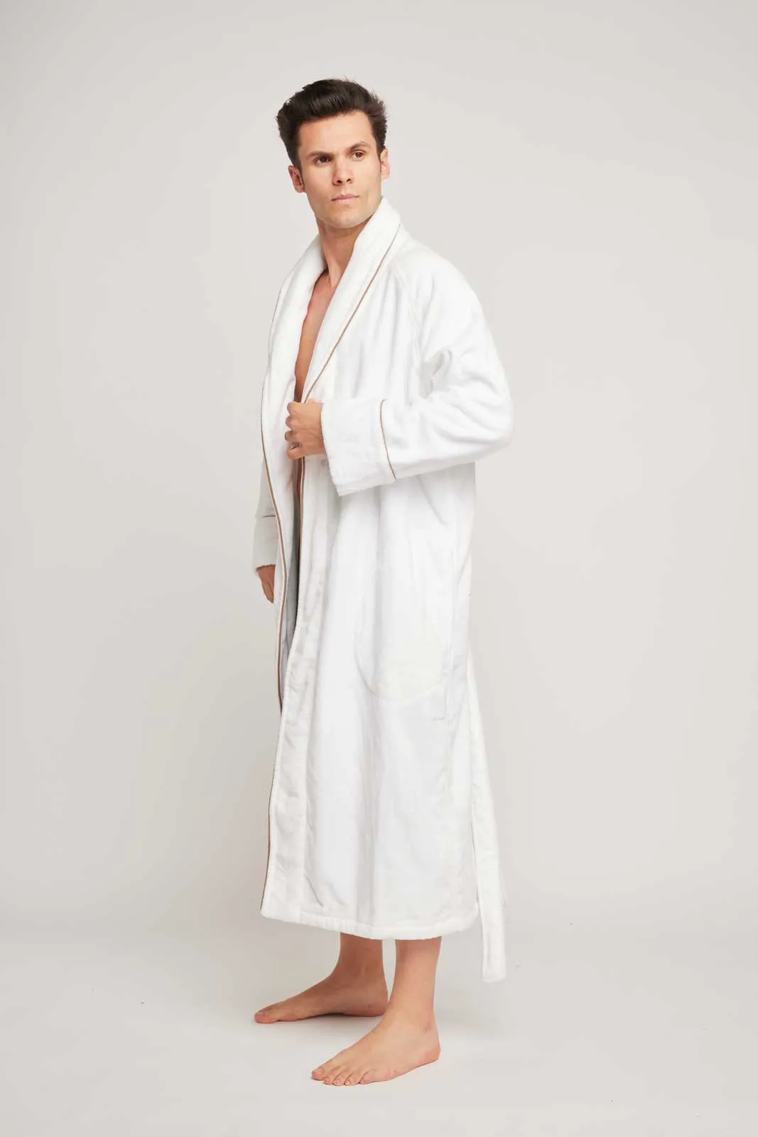 Organic Cotton Velour Robe - Mens