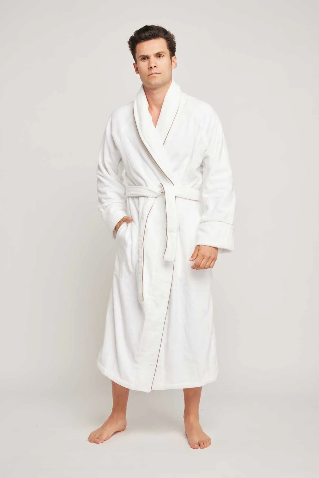Organic Cotton Velour Robe - Mens